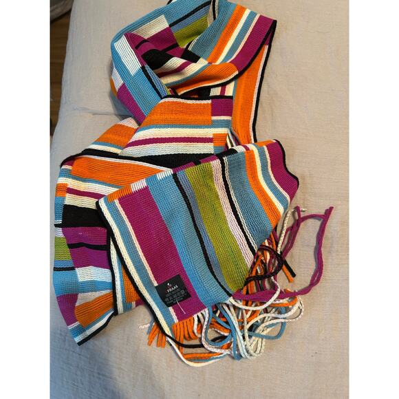 V.Fraas Striped Scarf NWOT - Picture 1 of 1